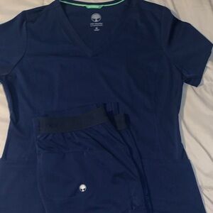 Healing Hands Navy Blue Scrub Set